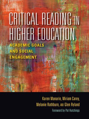 cover image of Critical Reading in Higher Education